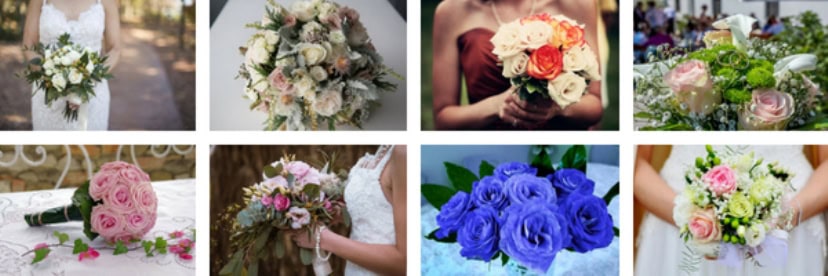 Beautiful wedding bouquets and floral decorations for special occasions.