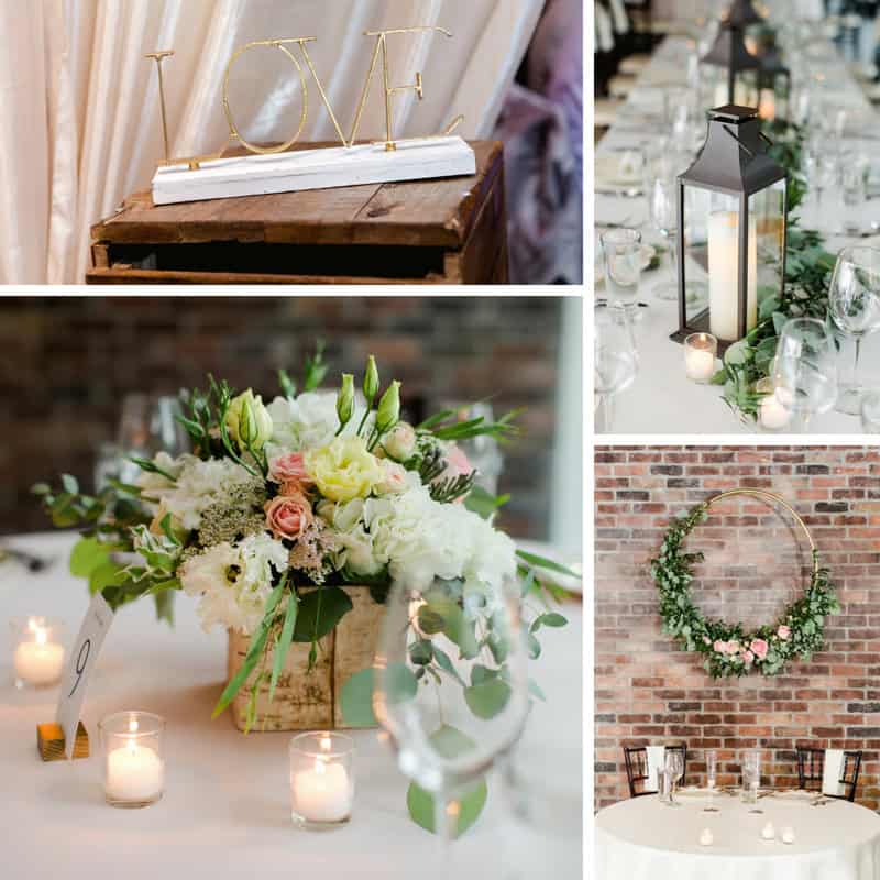 Beautiful wedding decor with flowers, candles, and lanterns for celebration.