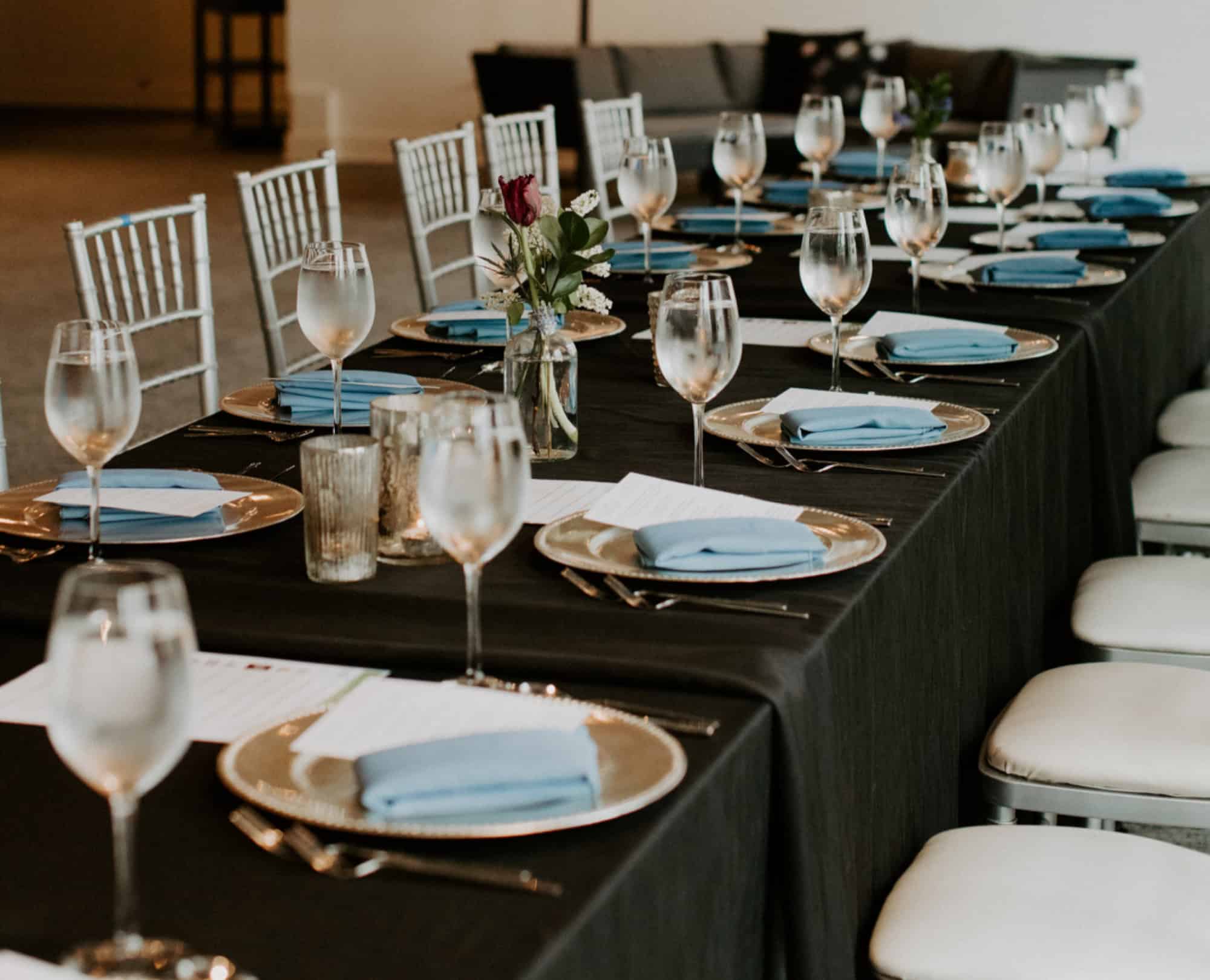 Dinner Party Set-up at SKY Armory | Photo by: Alyssa Flood Photography