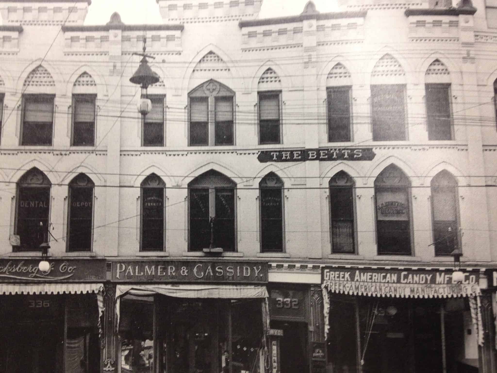 What the outside of space used to look like. Those windows are the same ballroom windows in our venue facing S Salina St.